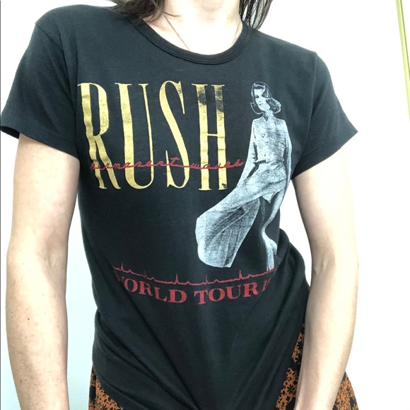 Vintage Unisex Rush World Tour 1980 Tee ShirtM